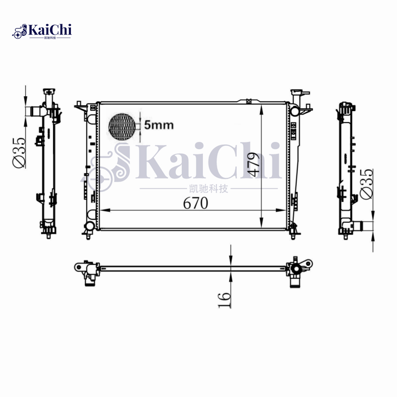 13519 OE Style Cooling Radiator Kia Sorento 2.4L 2016-2018