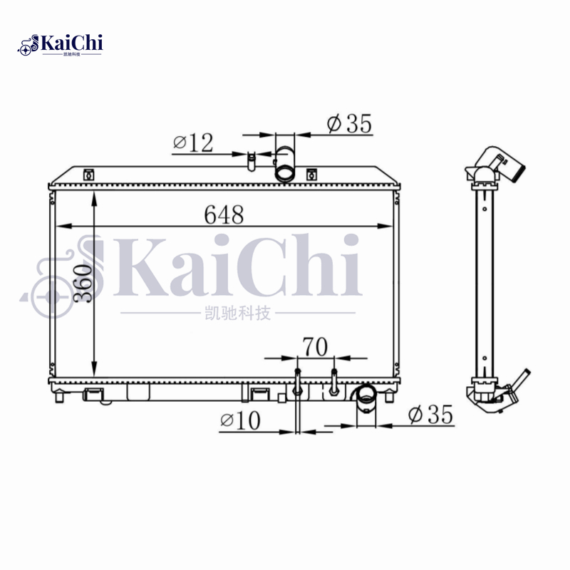 2694 Radiator Assembly With Aluminum Core Direct Fit For 04-08 Mazda RX-8 1.3L