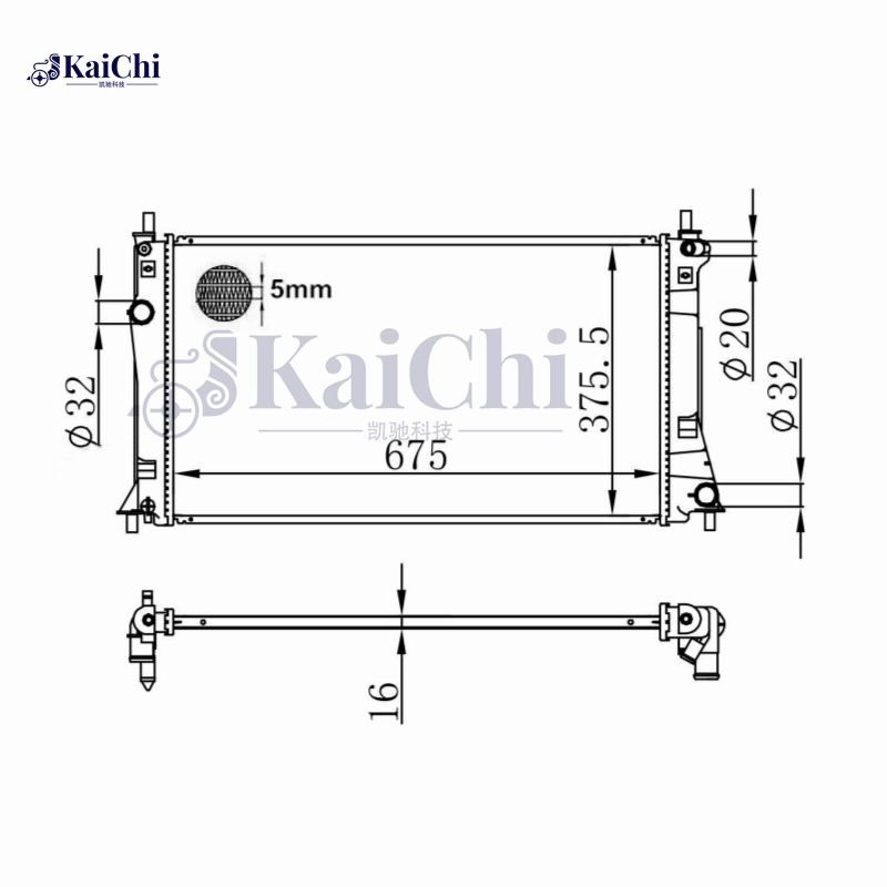 13220 Factory Style Aluminum Core Radiator For 12-17 Mazda 5 2.5L