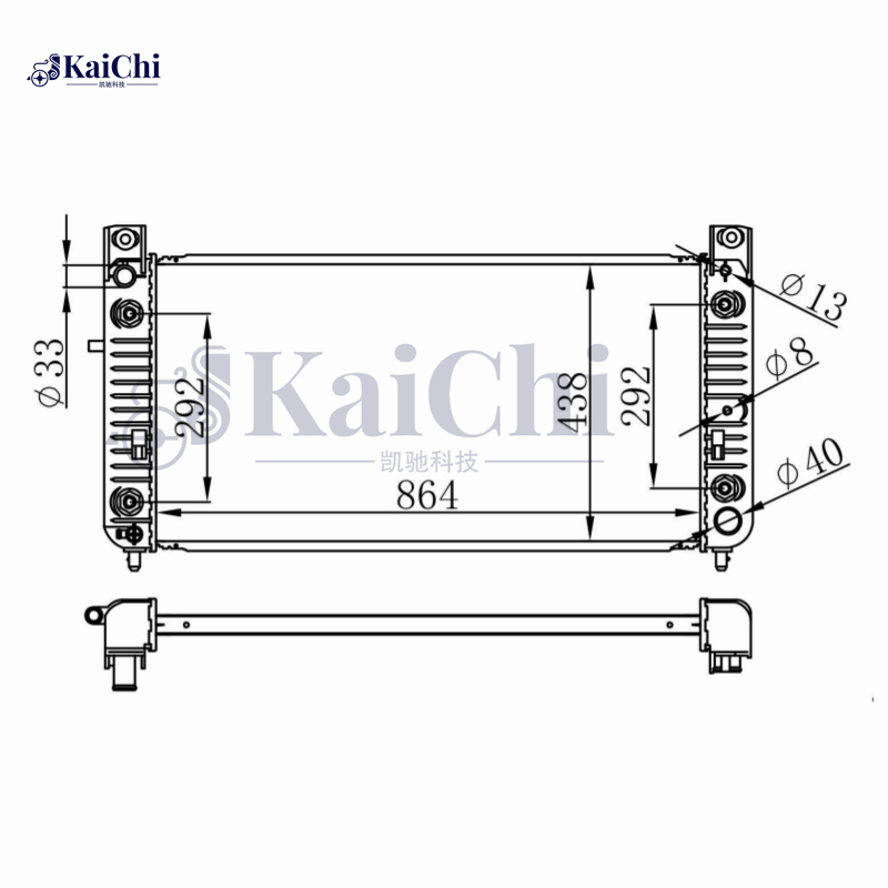 2370 Engine Radiator For 34" 99-13 Chevy Silverado 1500 2500 Suburban Tahoe 4.8 5.3 6.0L