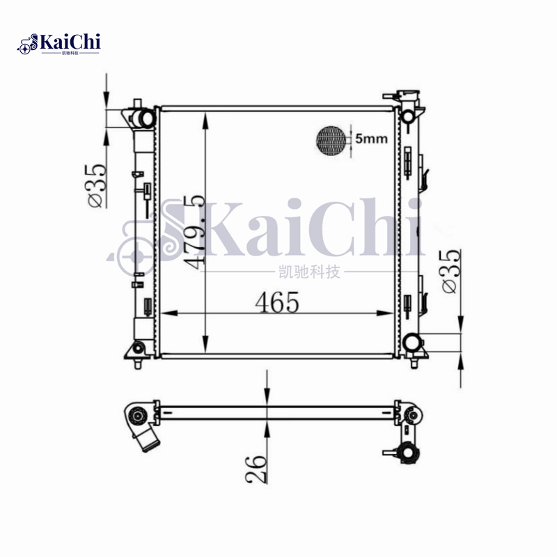 13605 Cooling Radiator Assembly OE Style Aluminum Core For 16-20 Kia Optima 1.6T