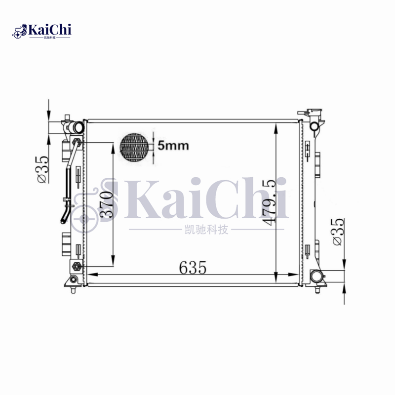13603 Aluminum OE Style Cooling Radiator For 16-20 Kia Optima 2.4L Non-Hybrid