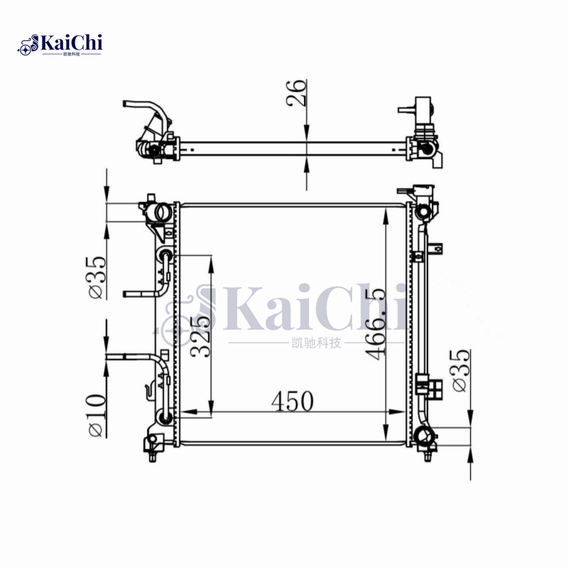13506 Factory Style Radiator Aluminum Core For 15-19 Hyundai Sonata 2.0T 2.0 Hybrid