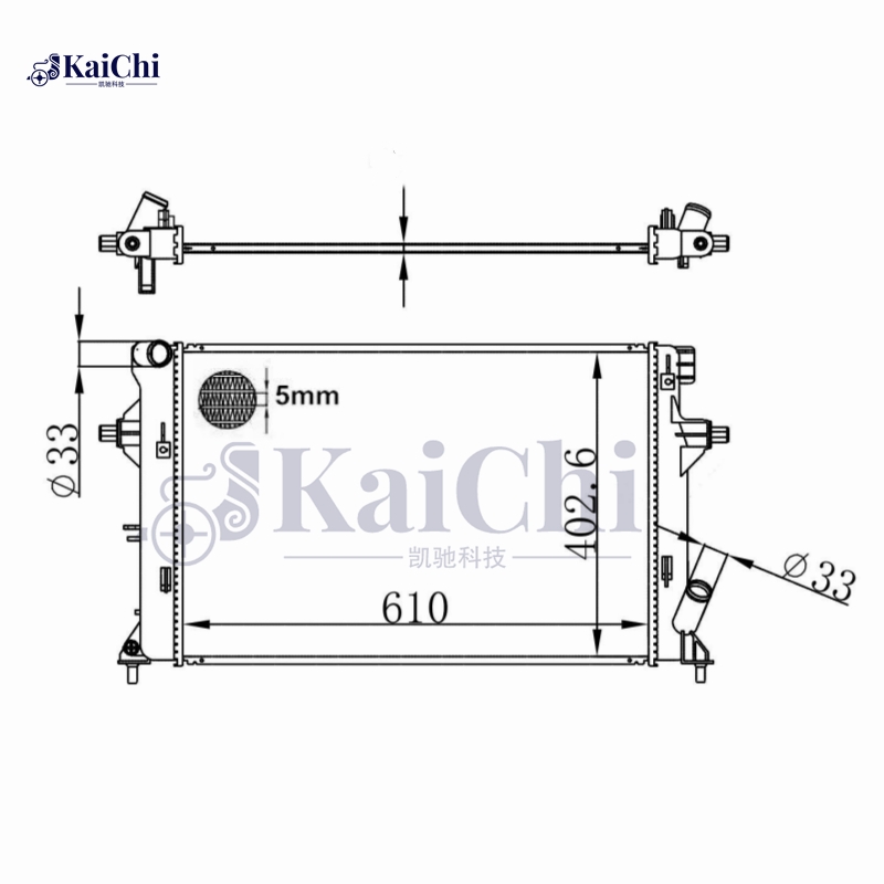 13609 Aluminum Core Radiator For 16-20 Hyundai Elantra/18-20 Elantra GT 2.0L