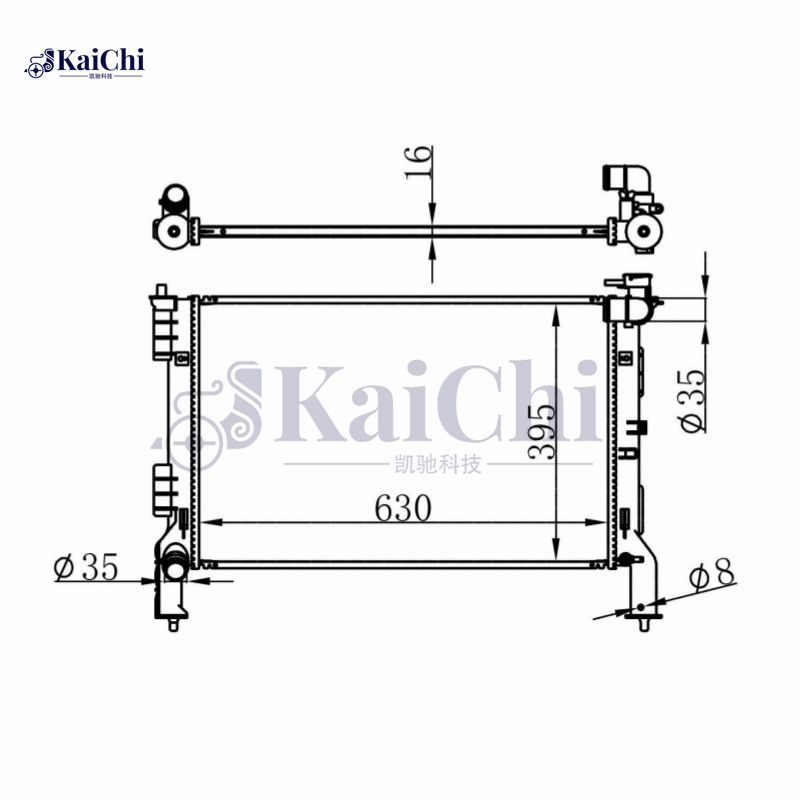 13709 Engine Radiator For 16-19 Hyundai Sonata Hybrid/17-20 Kia Optima Hybrid 2.0L 25310E6100