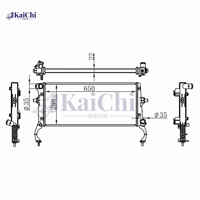 13710 Replacement Radiator For 17-20 Hyundai Elantra 1.4L 1.6L/18-20 Elantra GT 1.6L Turbo 25310F3300