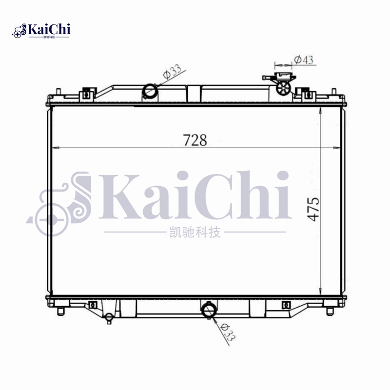 13622 Plastic Tank Aluminum Core Radiator For 16-23 Mazda CX-9 2.5L Turbo