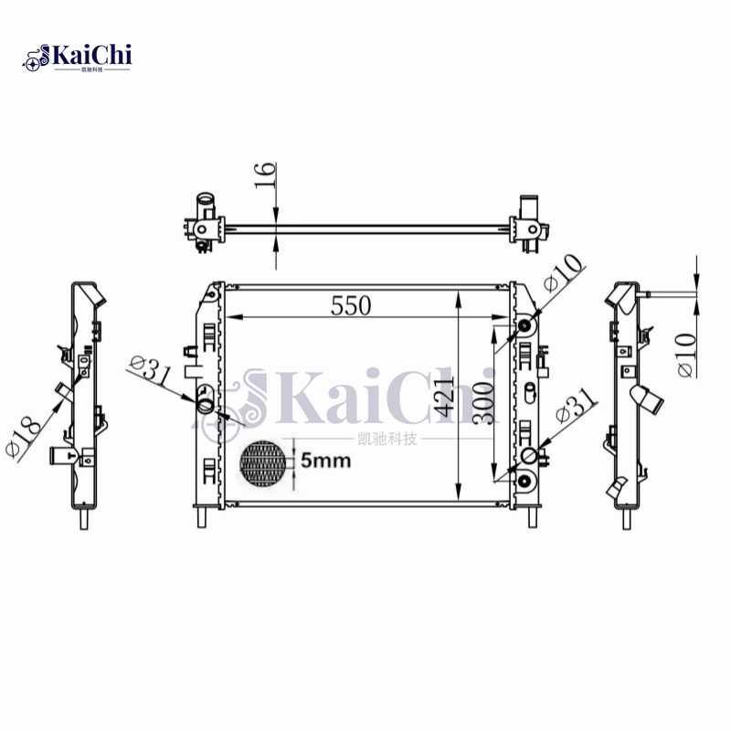 2861 Factory Style Cooling Radiator Full Aluminum Core For 06-15 Mazda Miata 2.0L
