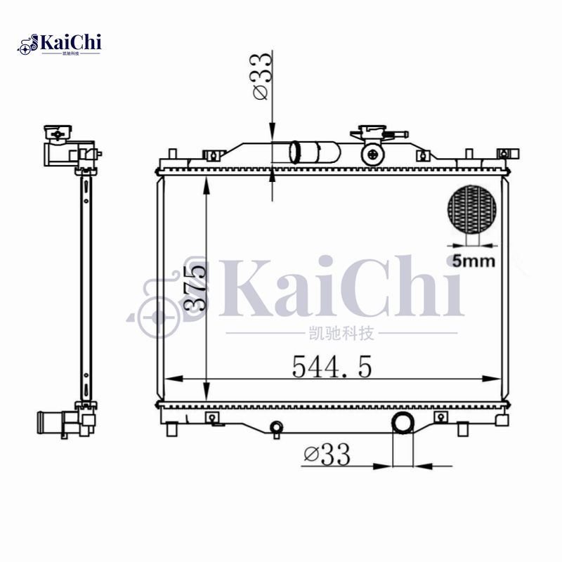 606110 Nissens Engine Cooling Radiator For 14-21 Mazda 2 1.5L