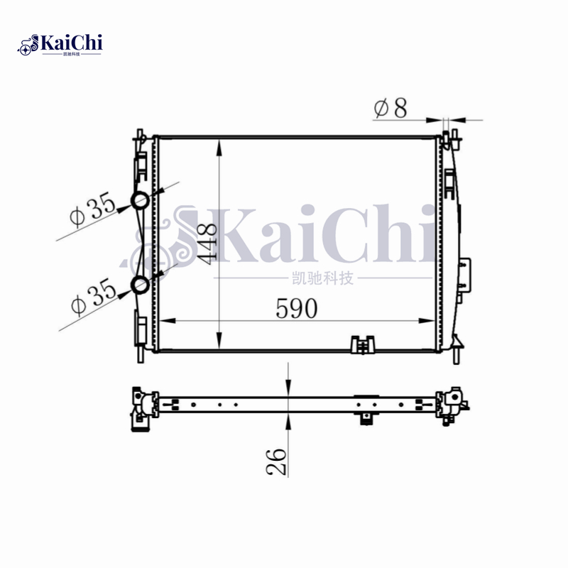 67367 Engine Cooling Radiator 07-13 Nissan Qashqai/Qashqai+2 1.6L 2.0L 21400JD900
