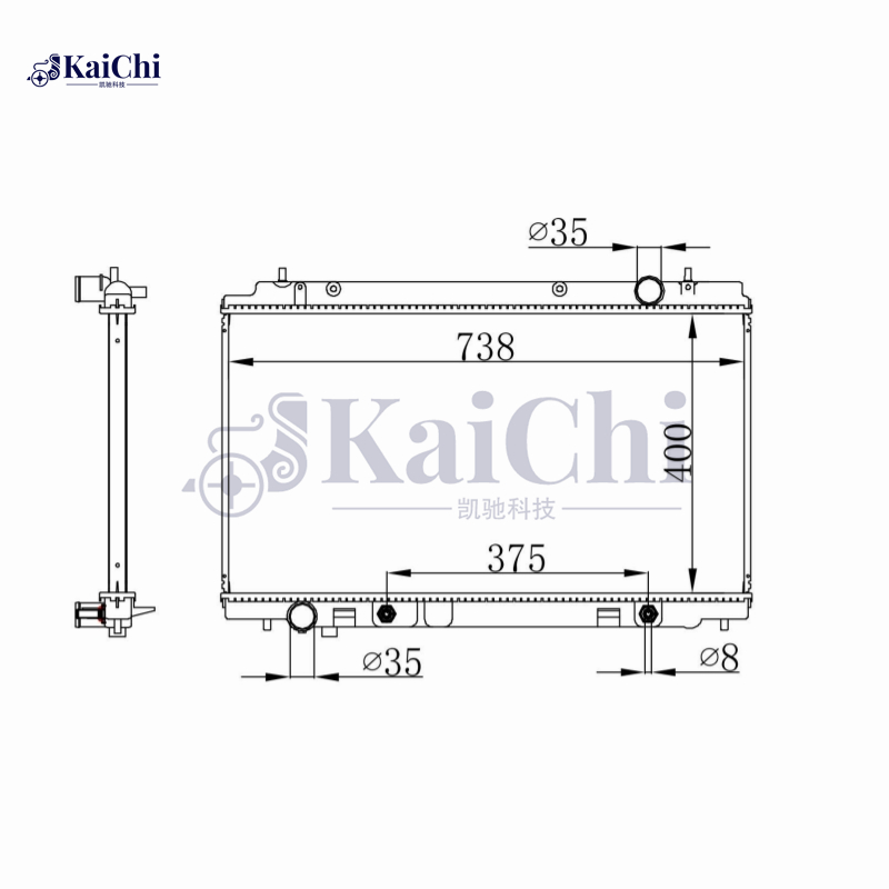 2999 Aluminum Cooling Radiator Assembly For 07-09 Nissan 350Z V6 3.5L