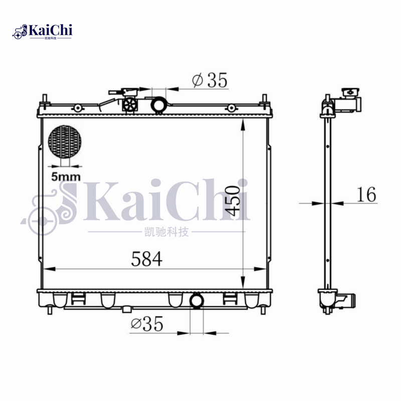 21410JX00A Coolant Radiator For 10-22 Nissan NV200 Evalia 1.6L