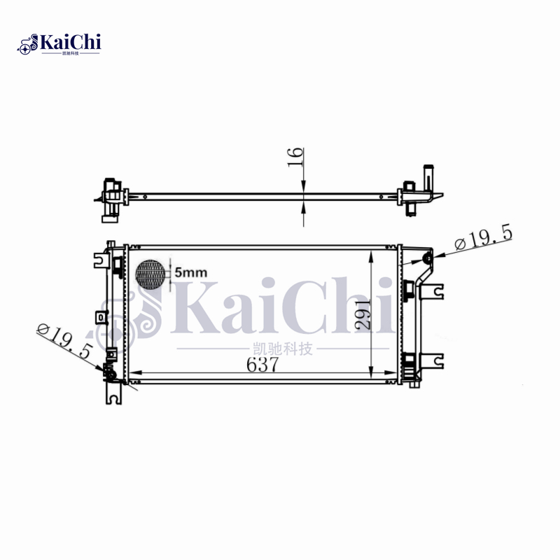 13442 Aluminum Radiator For 13-17 Nissan LEAF Battery Electric 214103NF0A