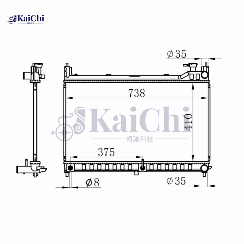 13532 Aluminum Core Radiator For 2015- Nissan Murano 3.5L 214605AA0A
