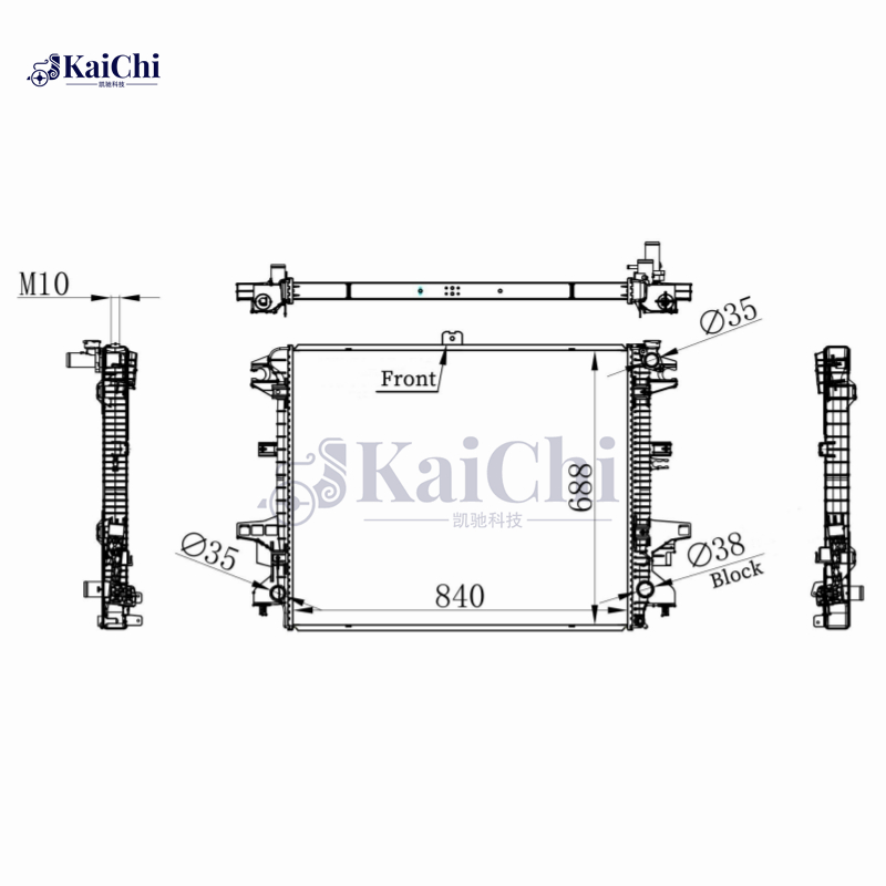 13652 Engine Radiator For 16-19 Nissan Titan XD V8 5.6L 21410EZ30B