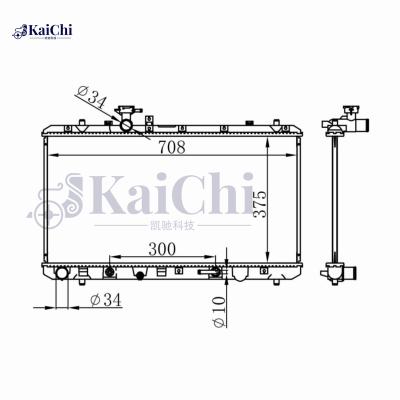 64255 Engine Cooling Radiator For 2006- Suzuki SX4 M15A M16A 1.5L 1.6L/06-14 Fiat Sedici 1.6L