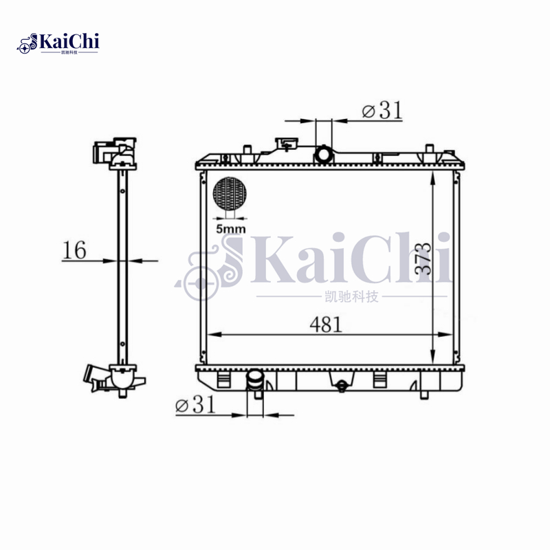 630707 Car Radiator For 2008- Suzuki Splash EX/08-14 Opel Vauxhall Agila B 1.0L 1.2L 1770073KA0