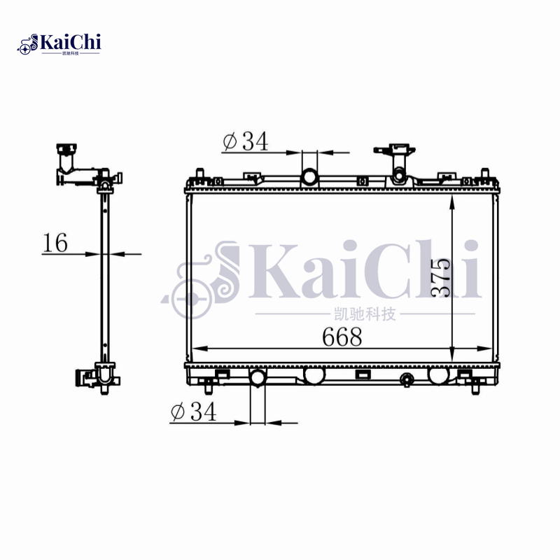 606146 Coolant Radiator For 2013- Suzuki SX4 II S-Cross/Vitara M16A 1.6L Manual
