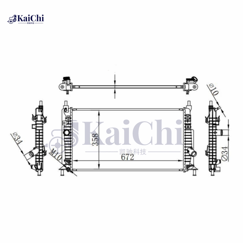 13262 Car Radiator For 12-13 Mazda 3 2.0L W/Skyactiv Engine