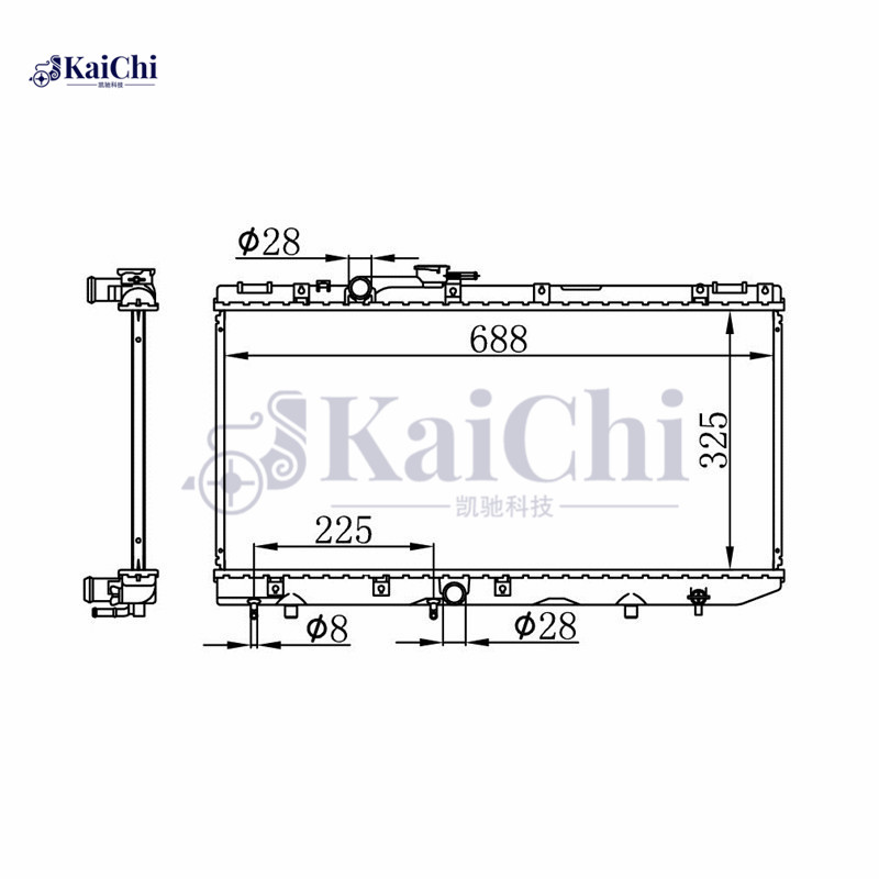 1319 Replacement Auto Radiator Toyota Paseo 1.5L 1992-1995 / Toyota Tercel  1.5L 1991-1994
