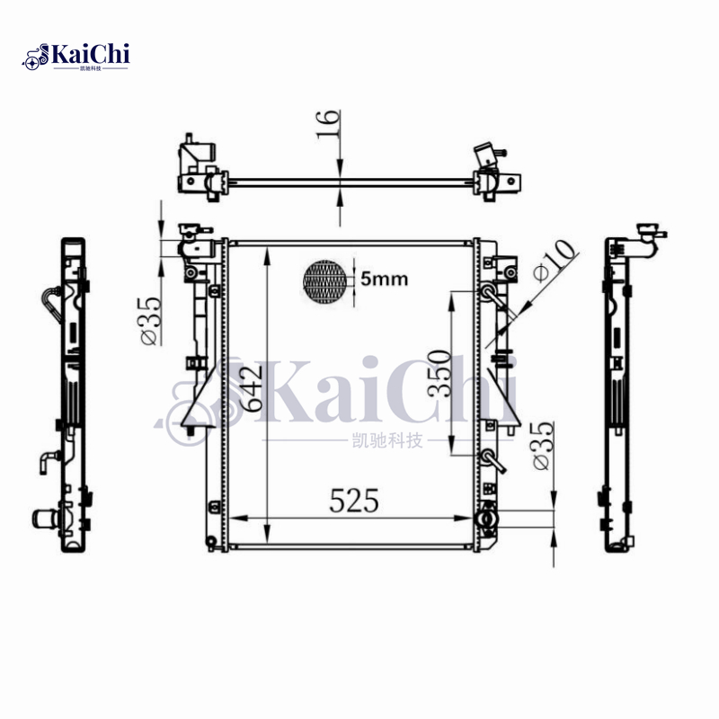 606548 Engine Cooler Radiator For 2015- Mitsubishi L200/Triton 2.2D 2.4D / 2016- Fiat Fullback 2.4D