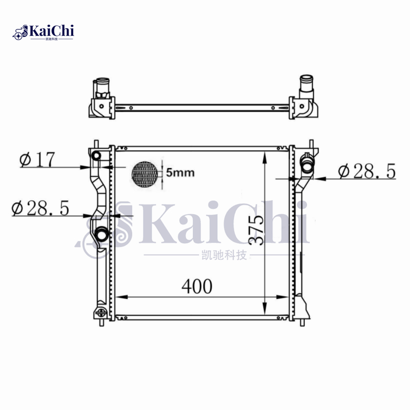 13268 Aluminum Core Radiator For 12-20 Mitsubishi i-Miev/10-22 Citroen C-Zero Peugeot iOn