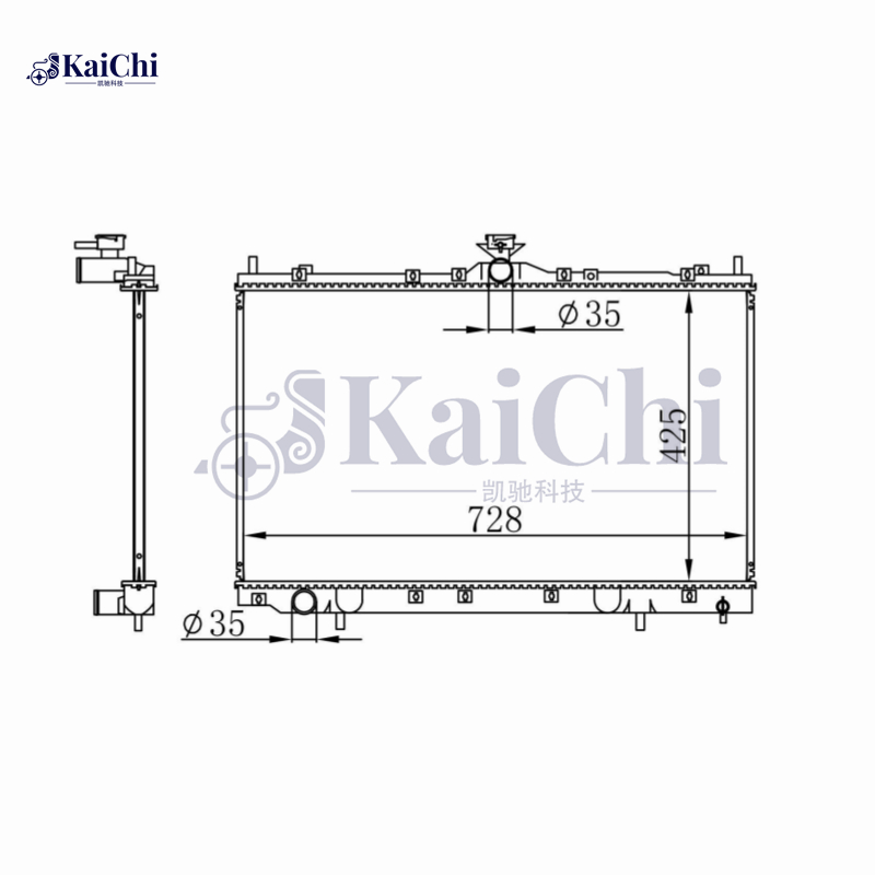 68182 Nissens Coolant Radiator For 04-11 Mitsubishi Grandis 2.4L Manual