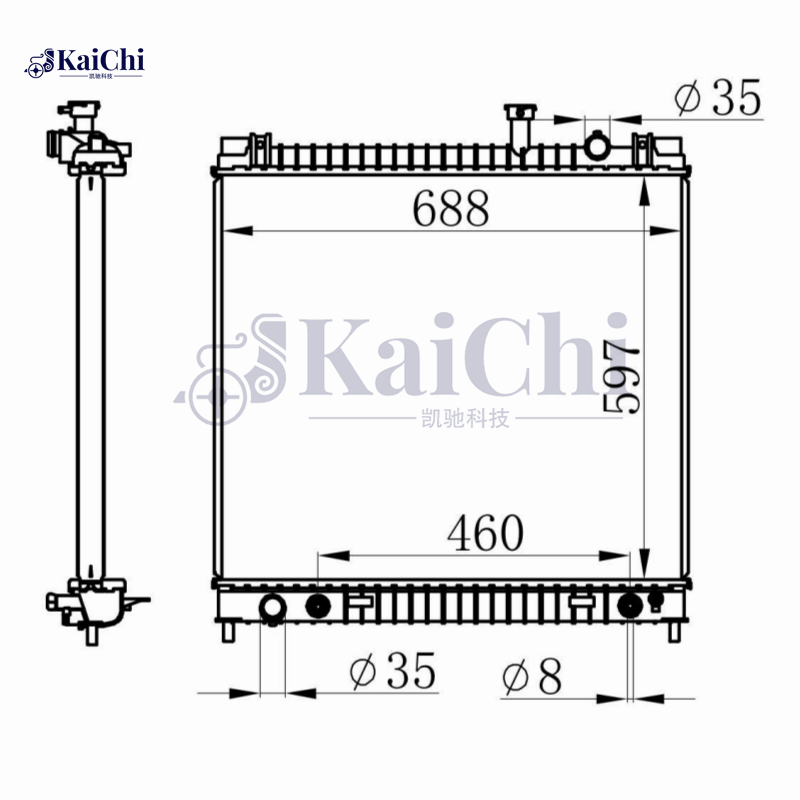 2691 Aluminum Core Radiator For 04-10 Infiniti QX56/04-15 Nissan Armada Titan 5.6L