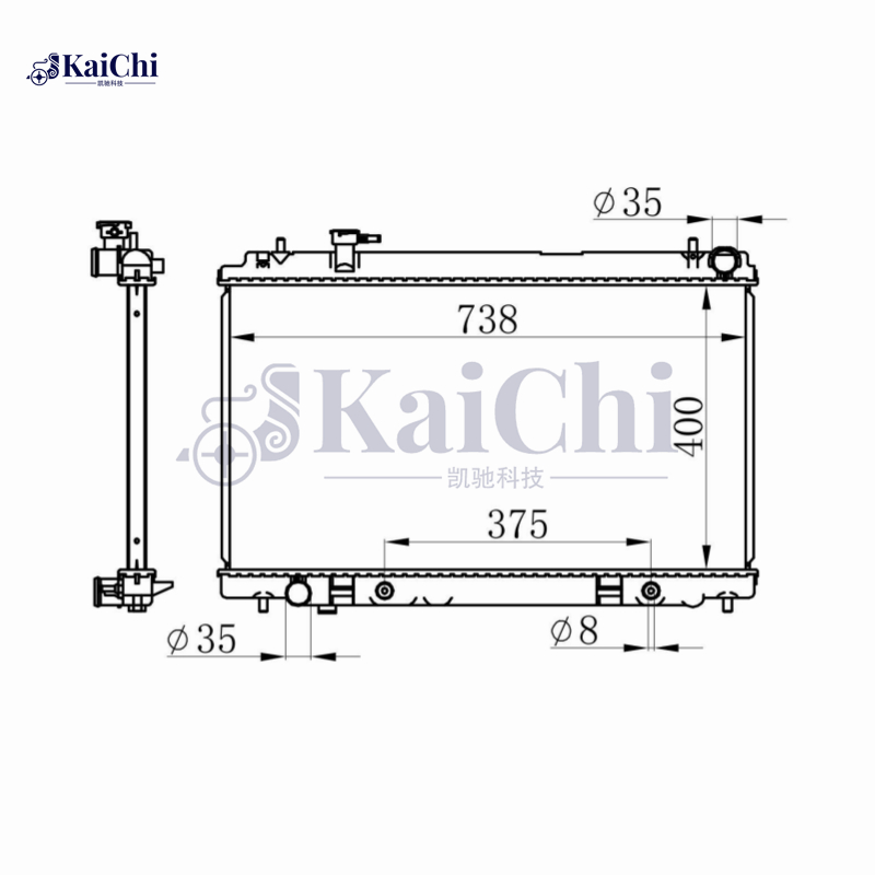 2576 Aluminum Radiator Assembly For 03-06 Nissan 350Z 3.5L 21460CD010