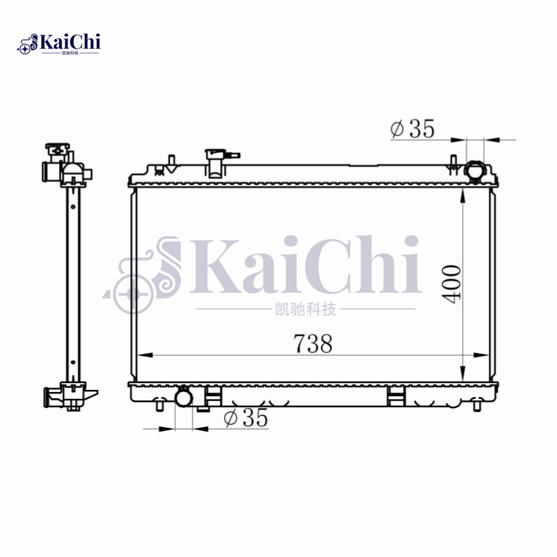 2577 Engine Radiator Assy For Nissan 350Z 3.5L Manual Trans 21410CD010