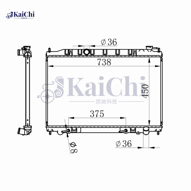 2692 Aluminum Core Radiator For 04-09 Nissan Quest 3.5L 214605Z200