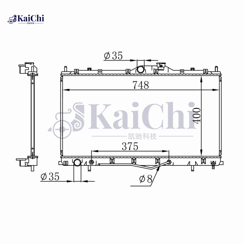 2723 Aluminum Core Engine Cooling Radiator For 04-12 Mitsubishi Galant 2.4L/04-09 3.8L