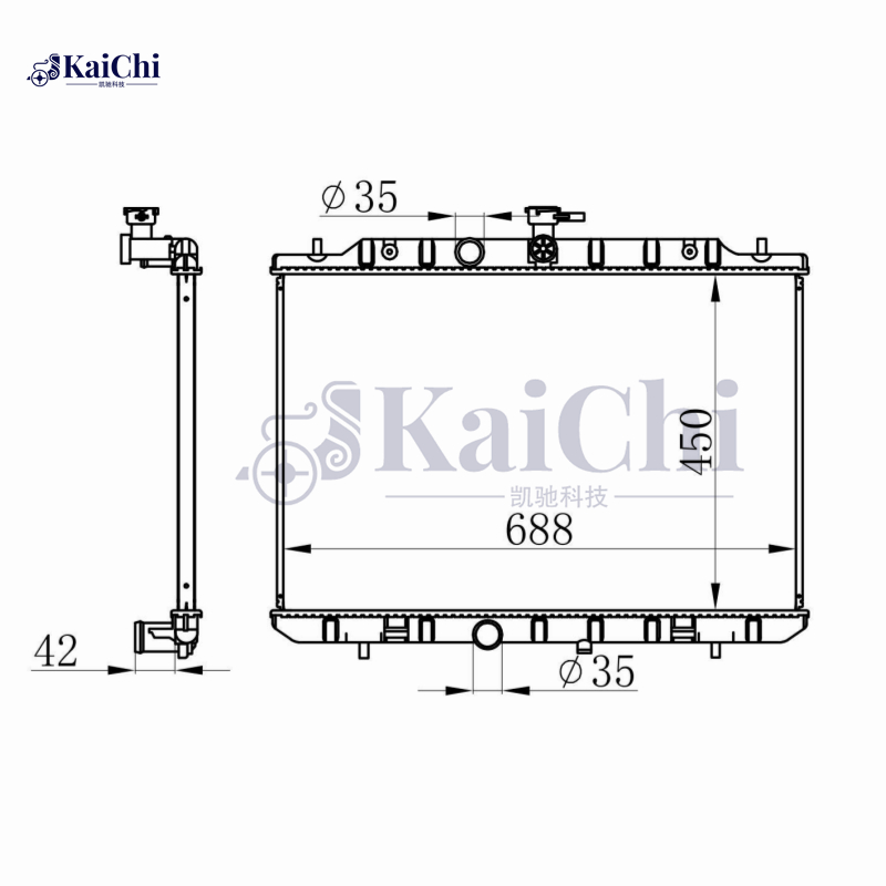 68724 Engine Cooling Radiator For 07-13 Nissan X-Trail 2.0L 21400JG40A