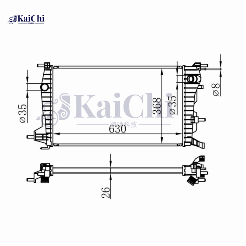 637616 Engine Radiator For 2010- Renault Fluence L3 1.5 dCi/1.6L 214100068R