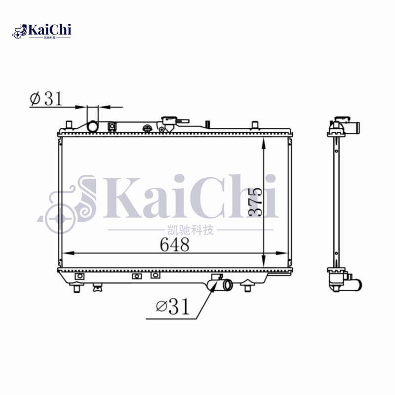 63390 Cooler Radiator For 93-97 Kia Sephia FA 1.5i/1.6i/1.8i 0K20115200A