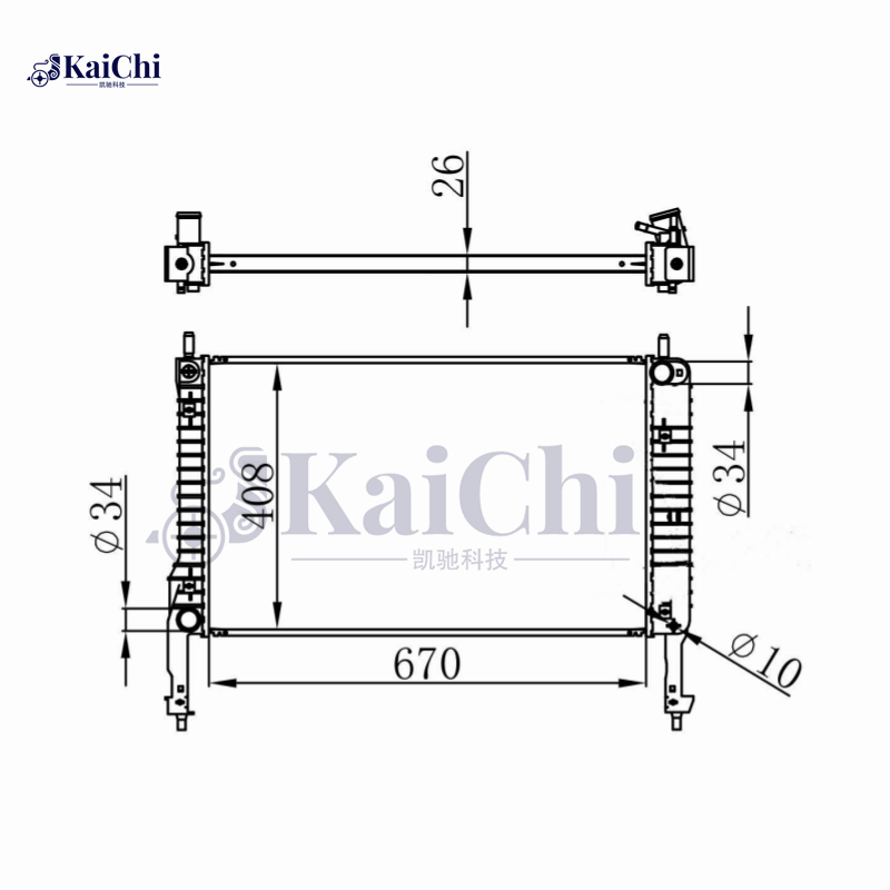 20777045 Engine Radiator For 06-11 Opel Antara/06-15 Vauxhall Antara/2006- Chevrolet Captiva 2.0D Manual