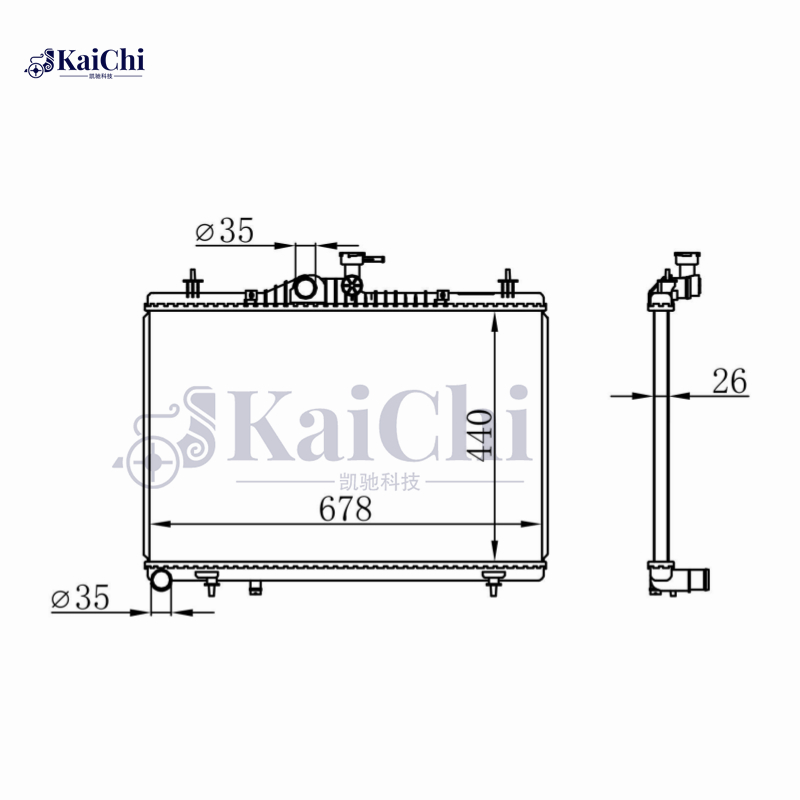 637643 Car Radiator For 2008- Renault Koleos I 2.0DCi 214006645R