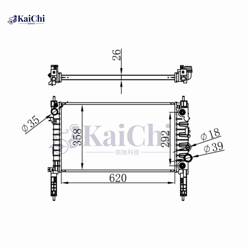 606053 Engine Radiator For 2012- Chevrolet Trax/Opel Vauxhall Mokka/Mokka X J13 1.4L