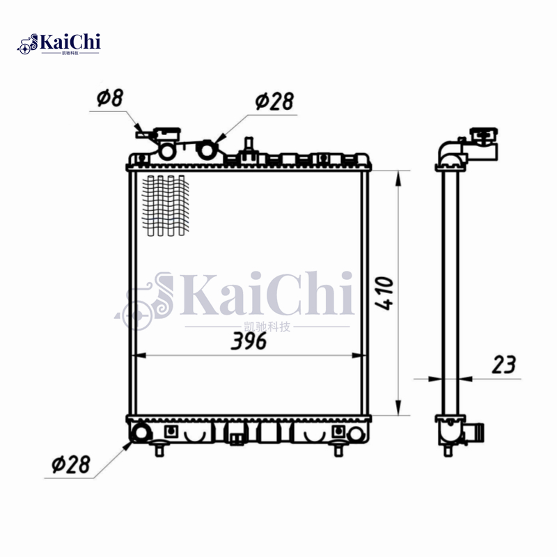 675006 Mechanical Radiator For 03-08 Hyundai Amica/Atoz MX 1.1L Manual 2531005500