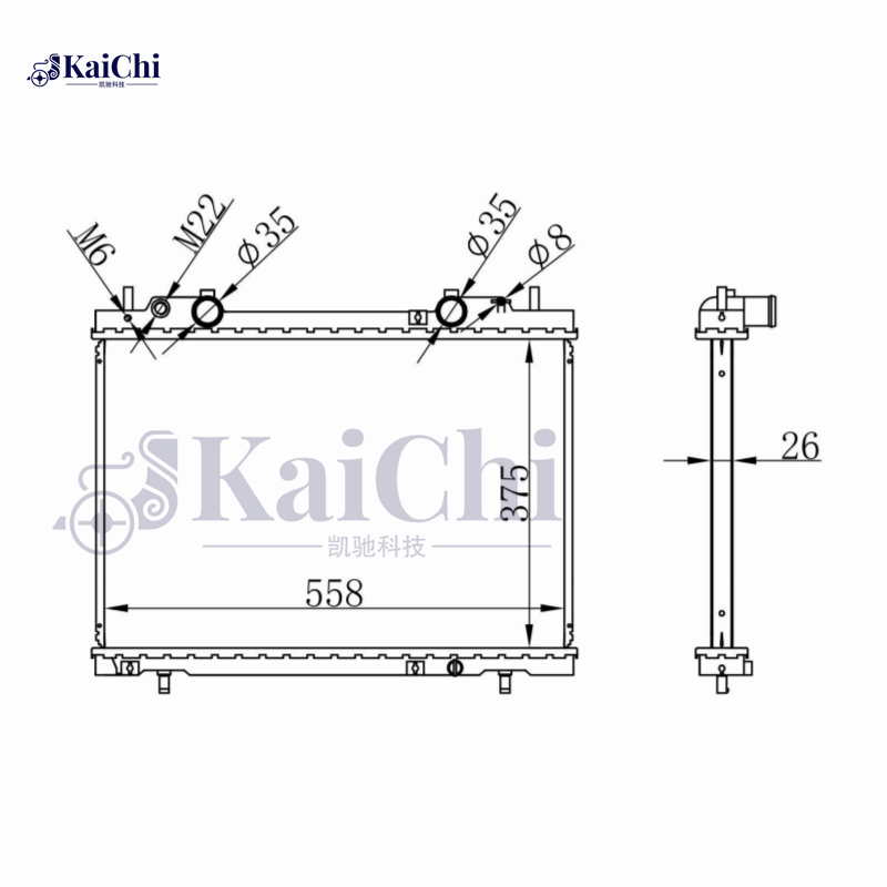 61672A Engine Radiator For 95-01 Fiat Brava/Bravo I/96-02 Marea 1.4L 1.8L 2.0L/01-10 Multipla 1.9D 46404163