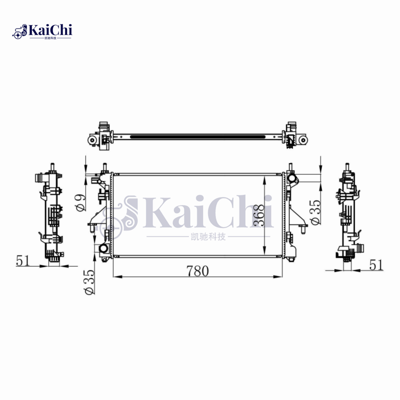 63555A Engine Radiator For 2006- Fiat Ducato 250/Citroen Relay II/Peugeot Boxer 2.2D 2.3D 3.0D 1330Q2