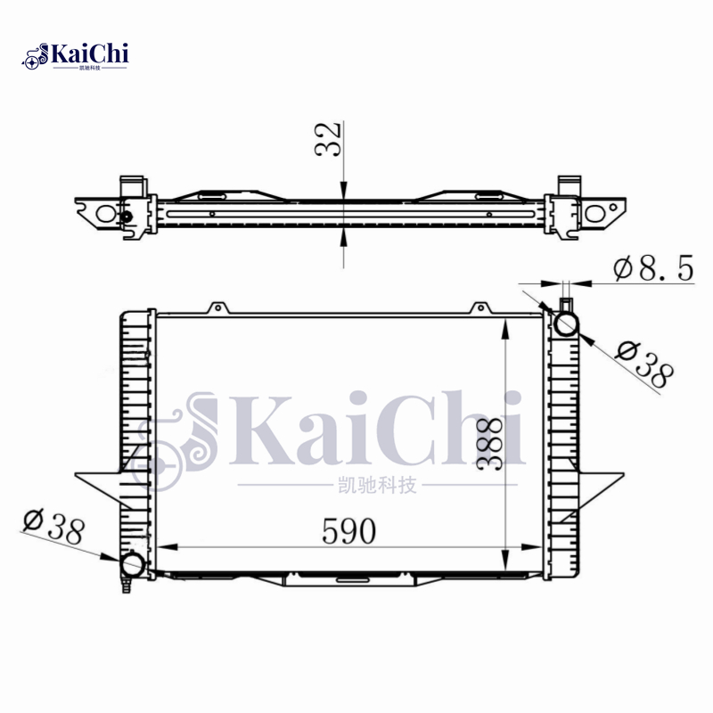 65546A Car Radiator For 99-04 Volvo C70/99-00 S70 V70 L5 2.3L 2.4L 2.5TD Manual 8601448