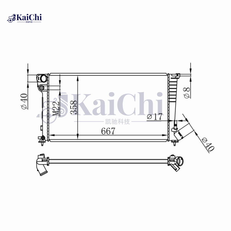 61326A Aluminum Radiator For 94-02 Peugeot 306/96-15 Partner/96-05 Citroen Berlingo/97-05 Xsara 1.8D 1.9D 2.0D 133041