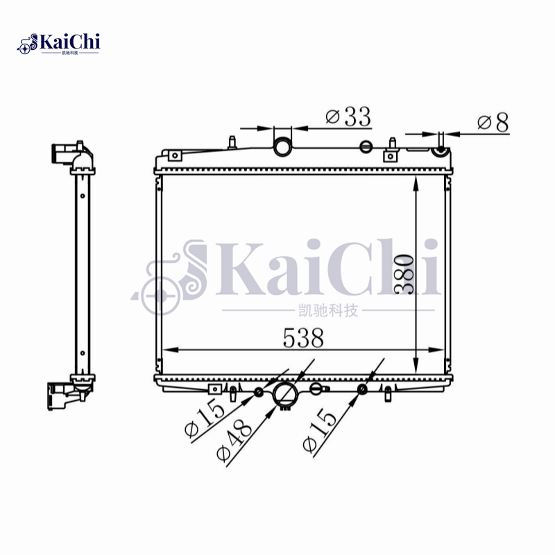 63702 Aluminum Radiator For 99-04 Peugeot 406/00-10 Peugeot 607/01-04 Citroen C5 I 2.0L 2.0D 2.2L 133077