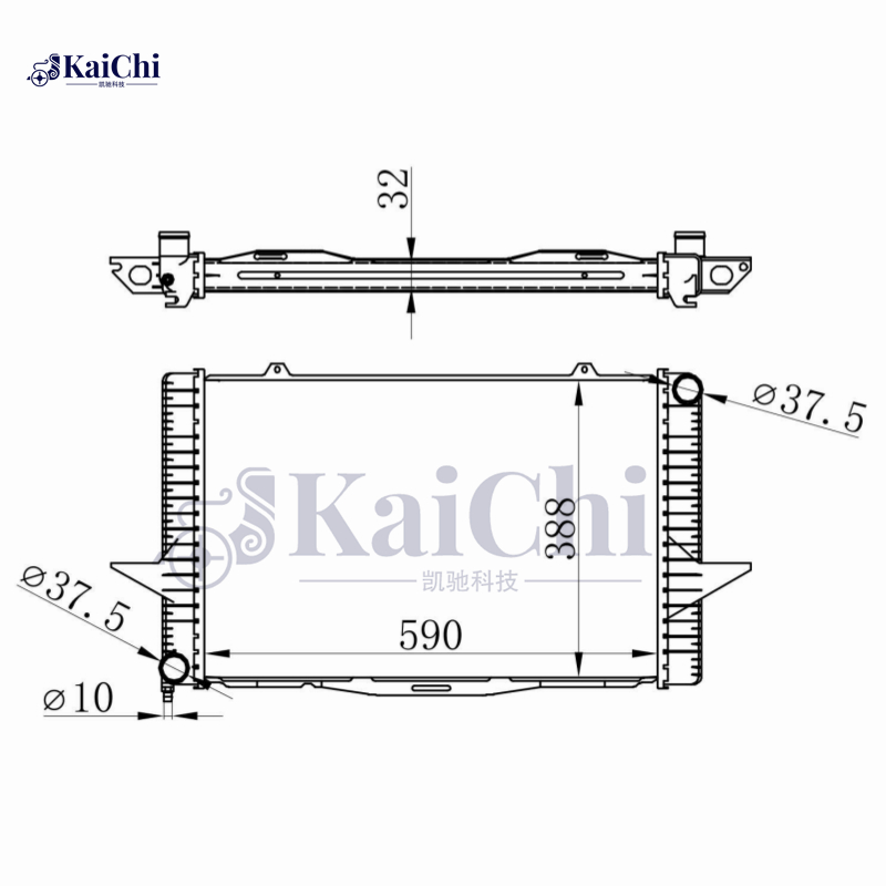 65536A Engine Radiator For 93-97 Volvo 850/98-00 S70 V70 L5 2.0L 2.3L 2.4L Manual 1335429