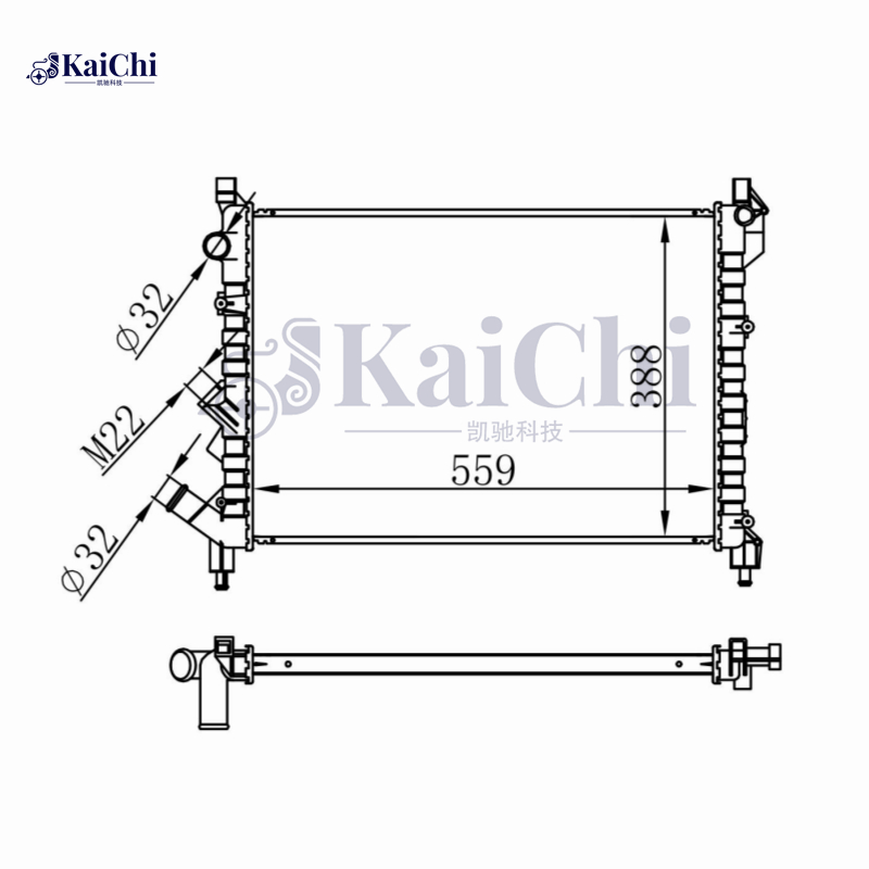 63832 Aluminum Radiator For 96-02 Renault Espace 2.0L/93-07 Laguna 1.6L 1.8L 2.0L 7701038237