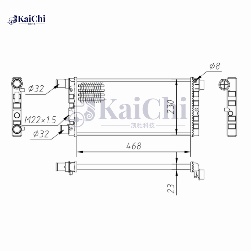 61814 Mechanical Radiator For 91-99 Fiat Cinquecento 170/97-10 Seicento 600 187/98-10 Seicento 600 Van 187 46405843