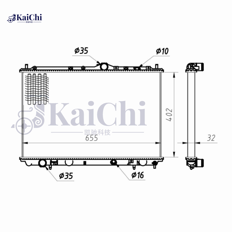 65543A Mechanical Car Engine Radiator For 95-04 Volvo S40/V40 1.6L 1.8L 2.0L 8601843