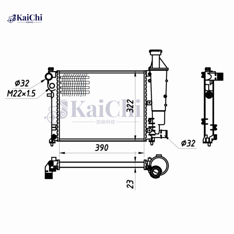 61358 Mechanical Radiator For 96-04 Peugeot 106 II/96-03 Citroen Saxo 1.1L 1.1L 1301SQ