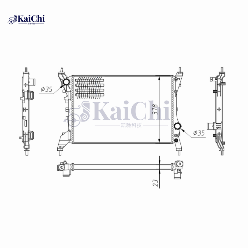51787345 OEM Style Mechanical Radiator For 08-17 Fiat Punto 1.4L Flex